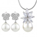 Pearl Zircon Jewelry Set